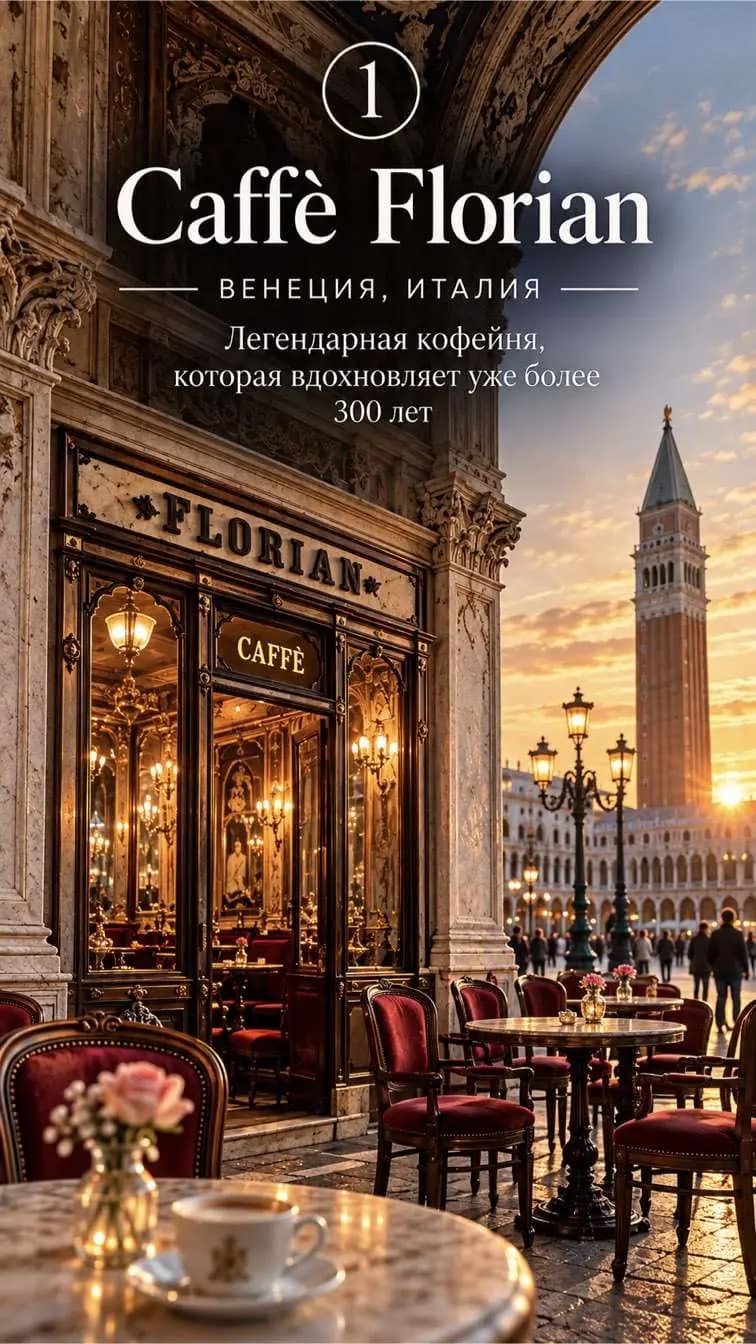 Слайд атласа: Caffè Florian, Венеция, Италия.