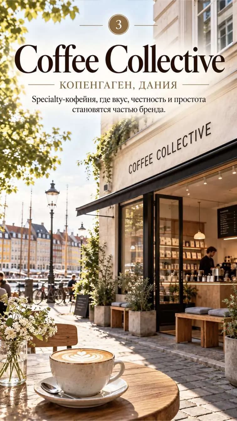 Слайд атласа: Coffee Collective, Копенгаген, Дания.