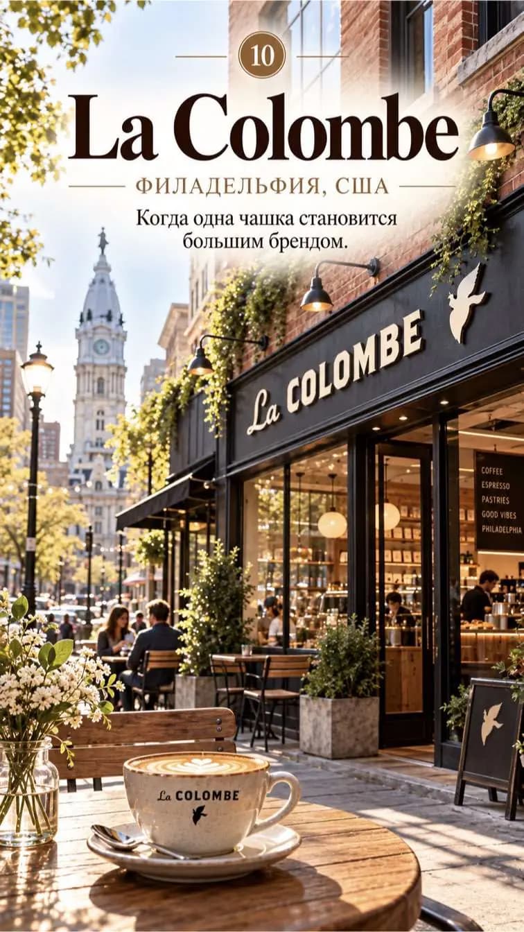 Слайд атласа: La Colombe, Филадельфия, США.