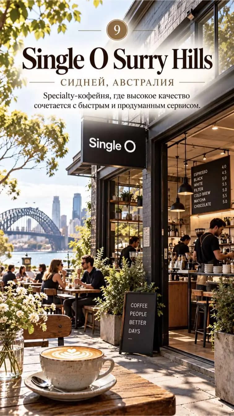 Слайд атласа: Single O Surry Hills, Сидней, Австралия.