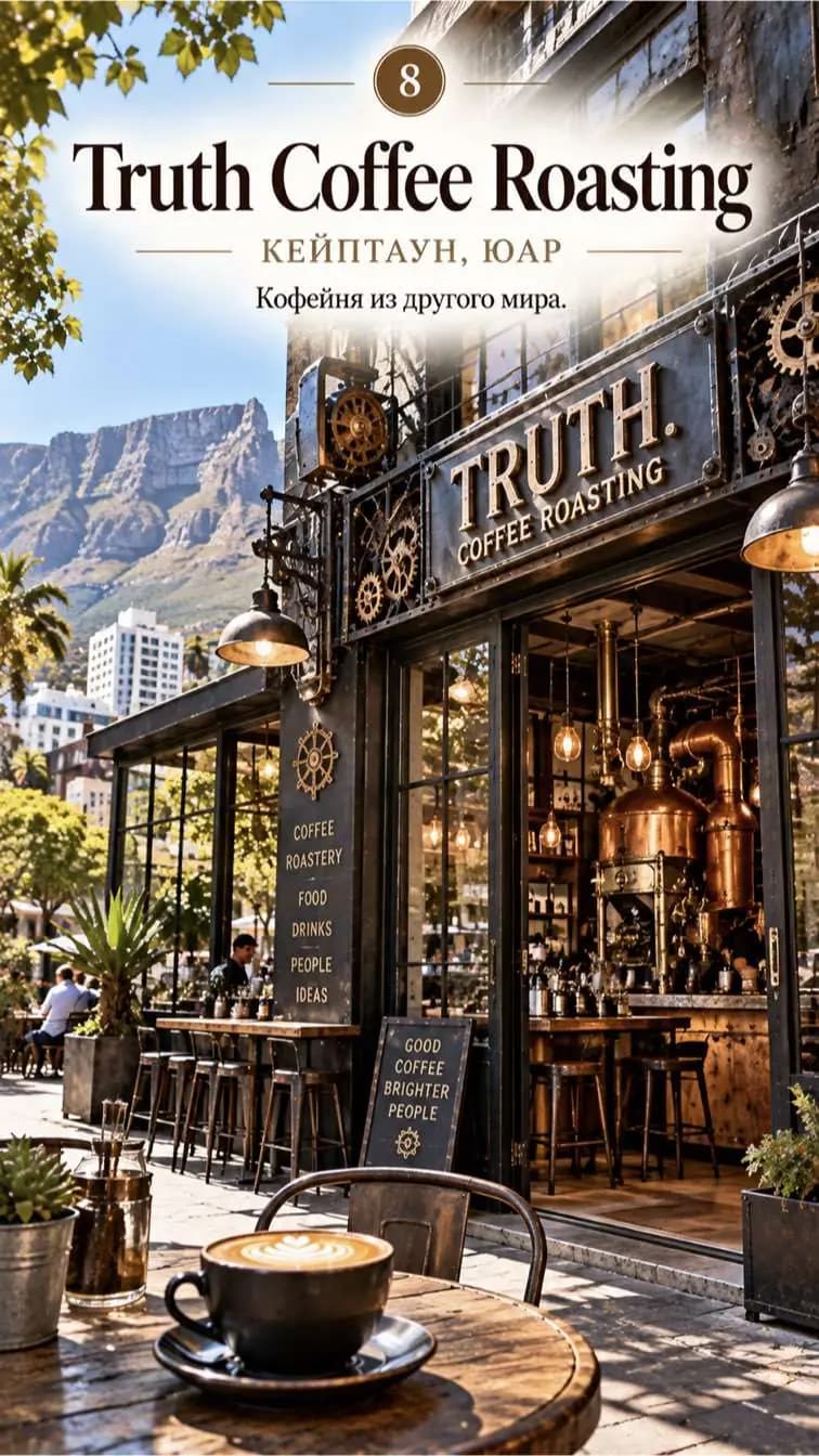 Слайд атласа: Truth Coffee Roasting, Кейптаун, ЮАР.