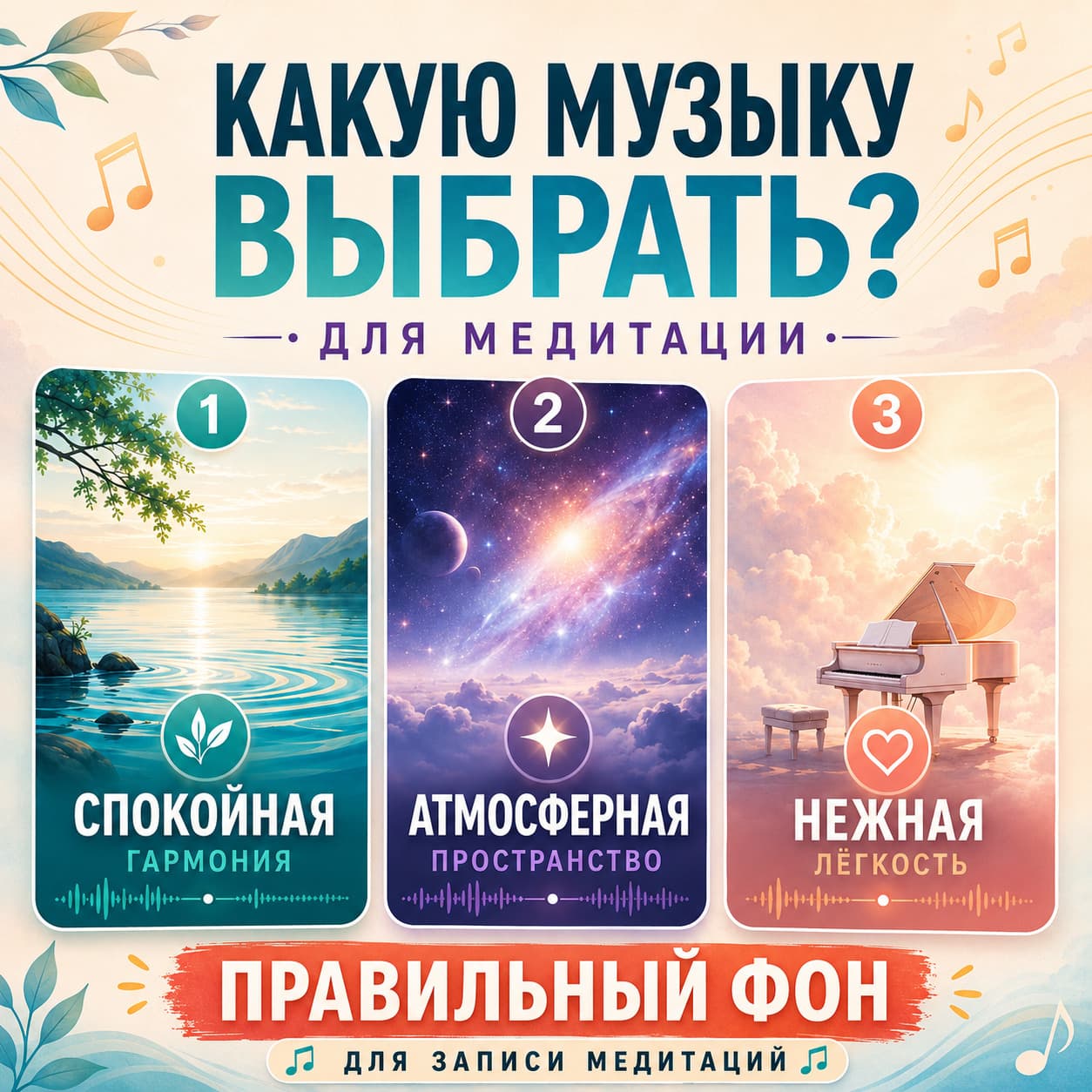 Музыка для записи медитаций: как выбрать правильный фон