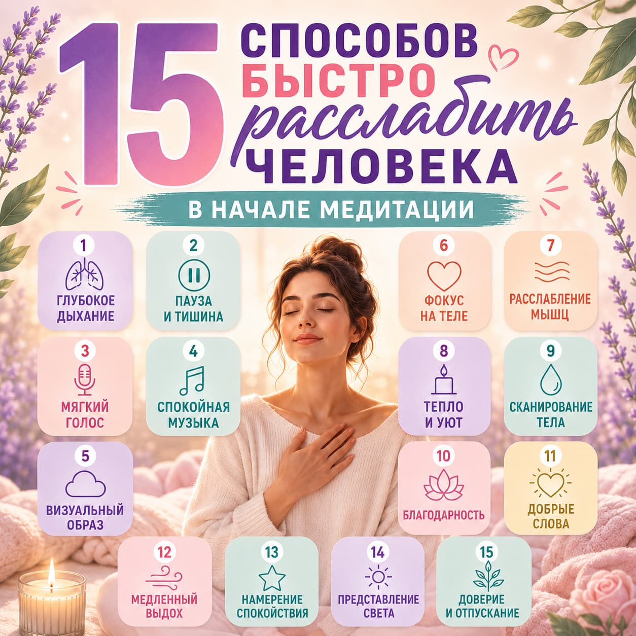 15 способов быстро расслабить человека в начале медитации