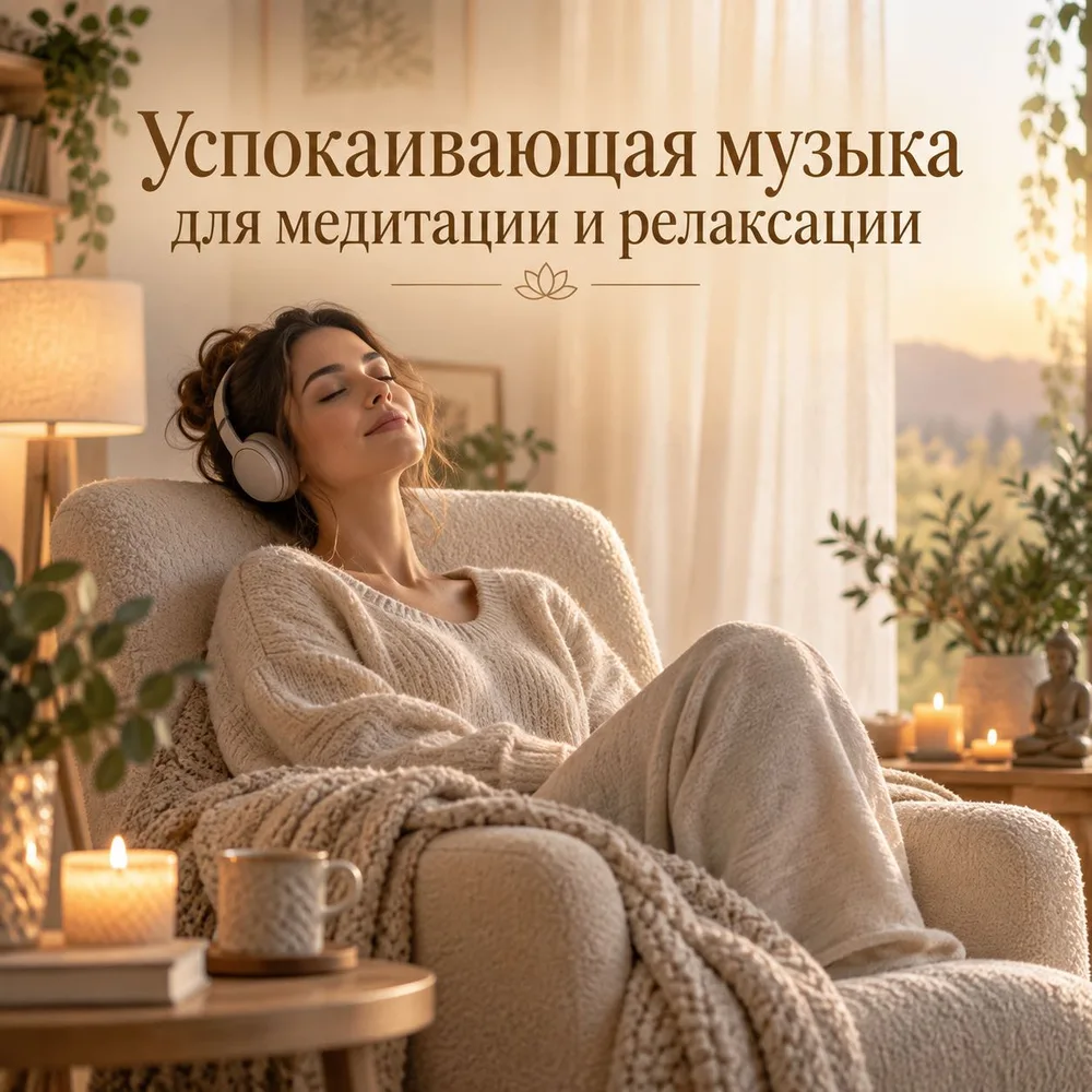 Обложка: музыкальный трек «Успокаивающая музыка для медитации и релаксации» – Аурафон