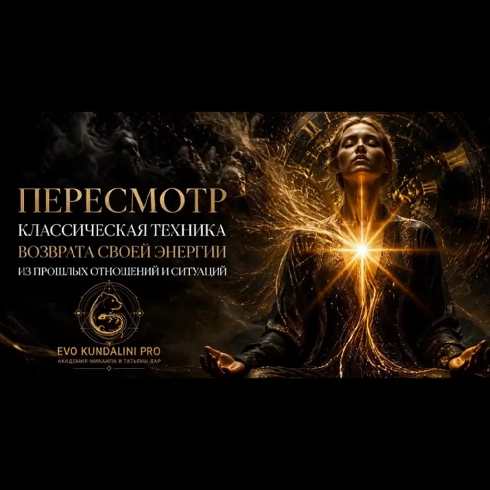 Обложка аудиопрактики «Практика Пересмотра. Возвращение Себя к Себе.» – Михаил Дар академия Evo Kundalini Pro