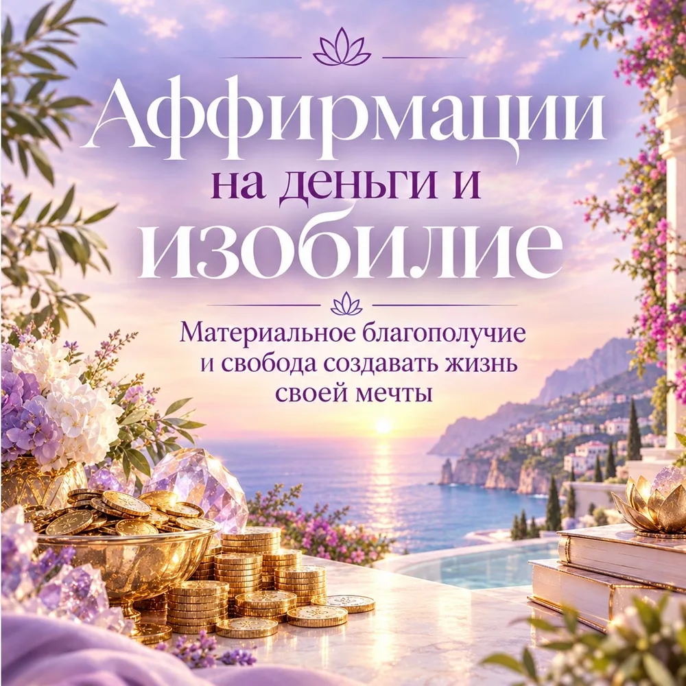 Обложка аудиопрактики «Аффирмации на деньги и изобилие» – Это моя ПАУЗА