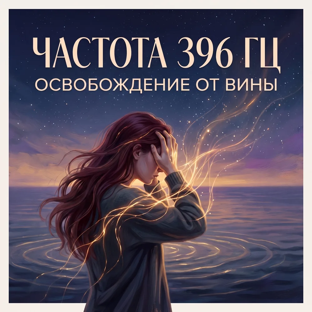 Обложка аудиопрактики «Частота 396 Гц: Освобождение от вины» – Ольга Невская
