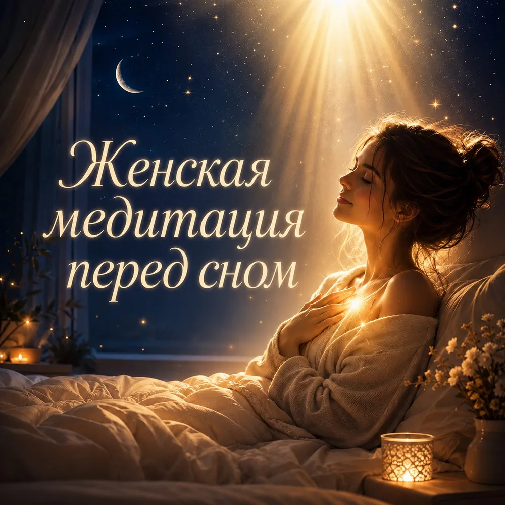 Обложка аудиопрактики «Женская медитация перед сном» – Зоя Петрова