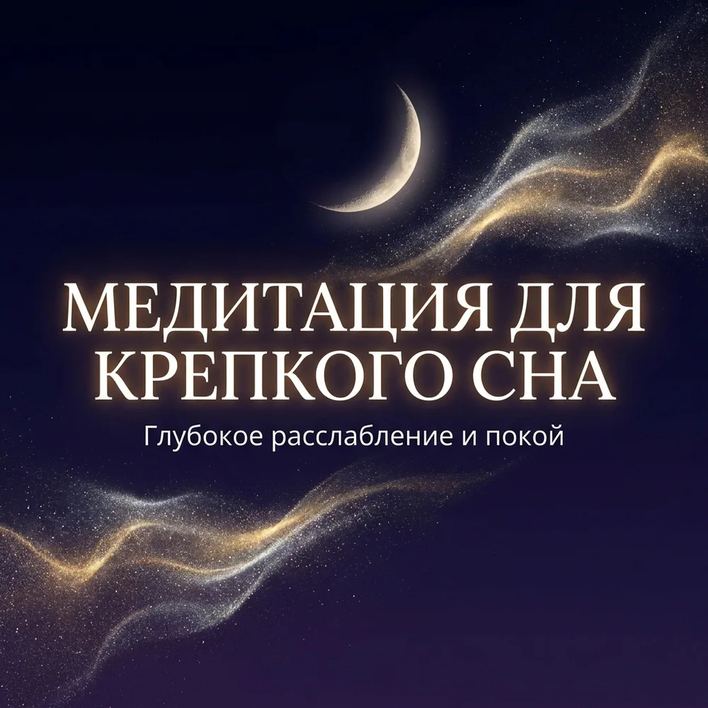 Обложка аудиопрактики «Медитация для крепкого сна» – Сергей Петров