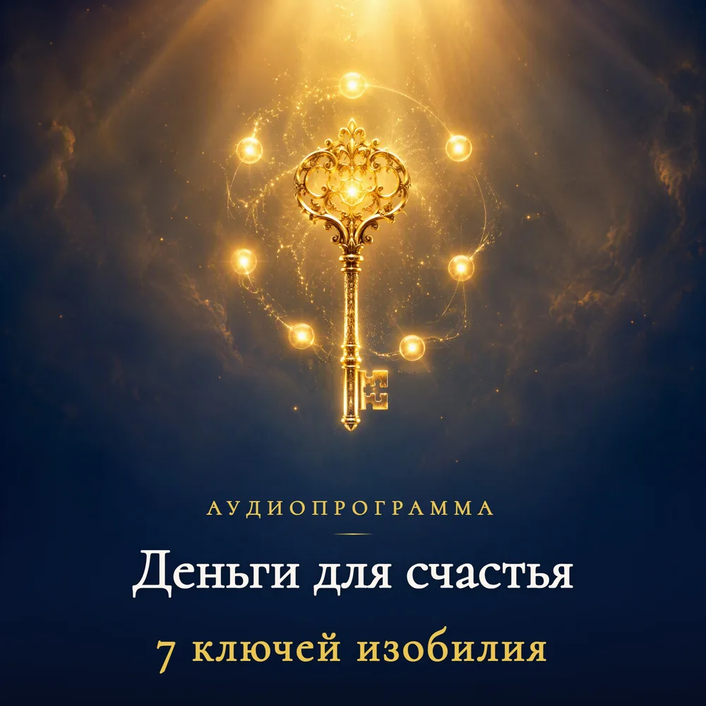 Обложка программы аудиопрактик «Деньги для счастья. 7 ключей к изобилию» – Татьяна Бадакова