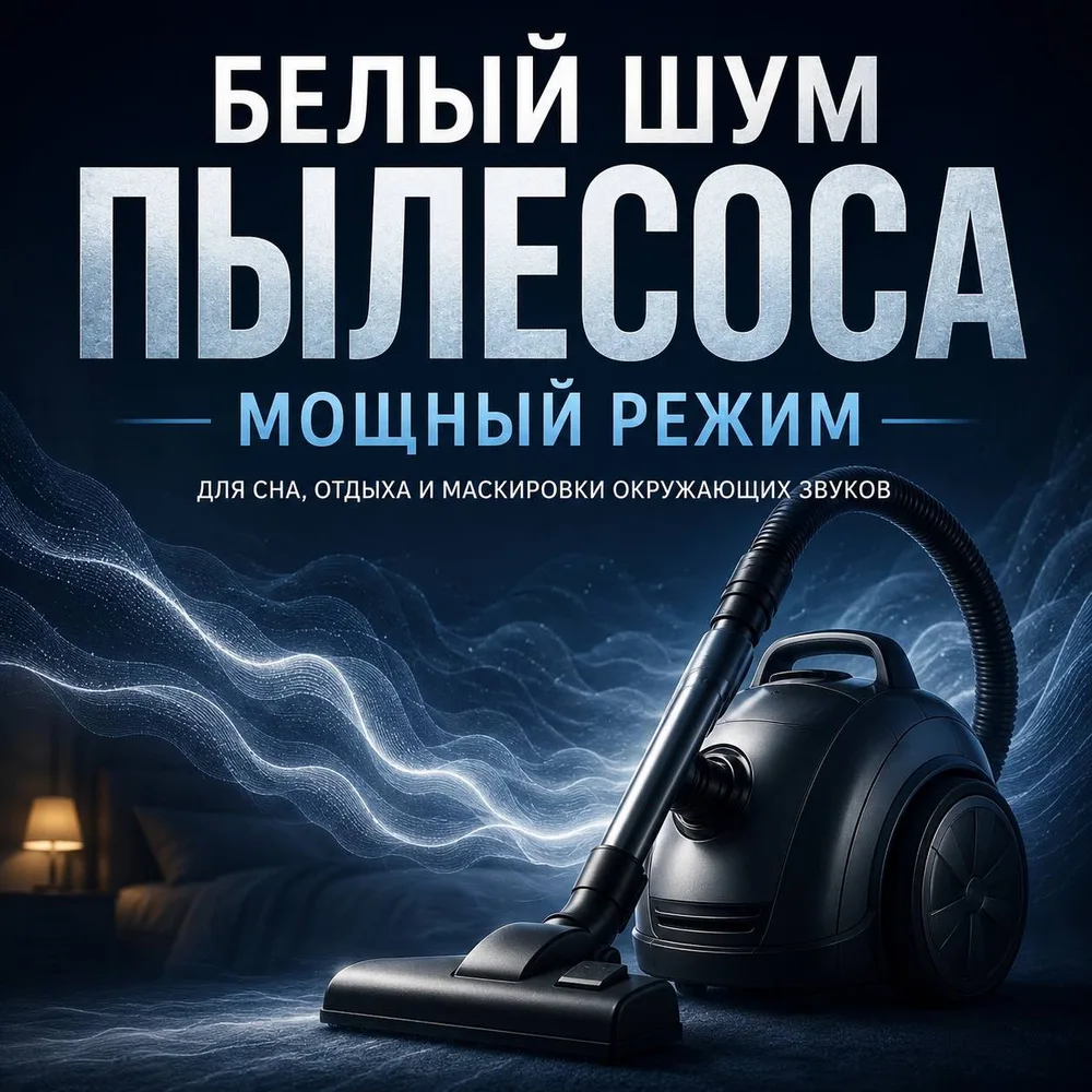 Обложка аудиопрактики «Белый шум пылесоса – мощный режим» – Орий