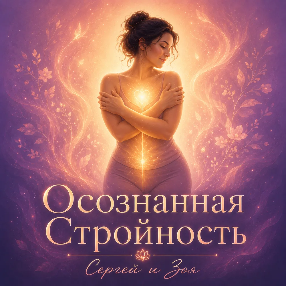 Обложка программы аудиопрактик «Осознанная Стройность» – Сергей и Зоя