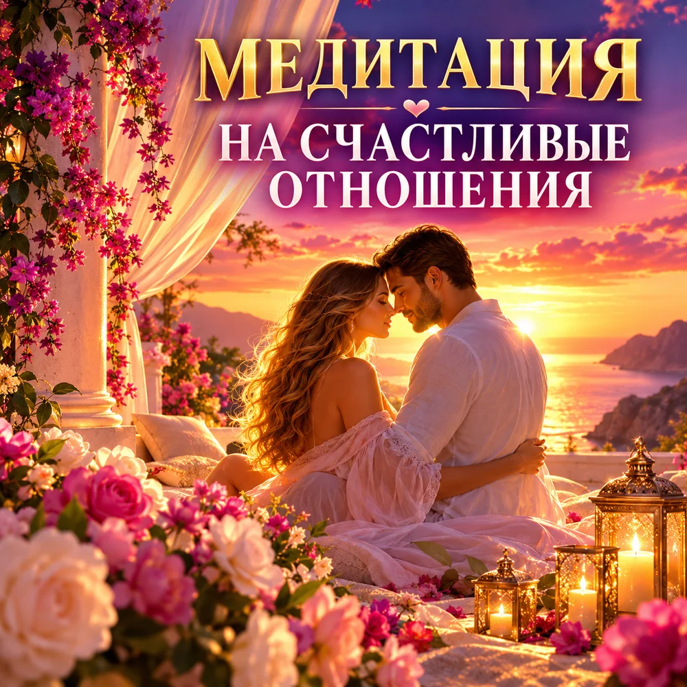 Обложка аудиопрактики «Медитация на счастливые отношения» – Шабарова Ольга