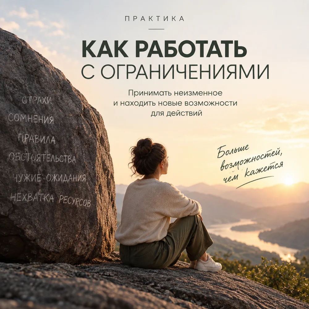 Обложка аудиопрактики «Как работать с ограничениями» – Володя Бондаренко