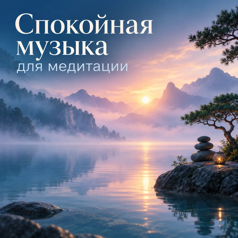Обложка: музыкальный трек «Спокойная музыка для медитации» – Аурафон