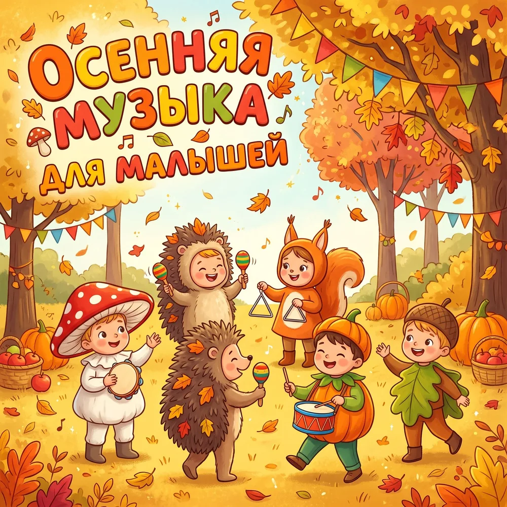 Обложка: музыкальный альбом «Осенняя музыка для малышей» – Тихая гавань