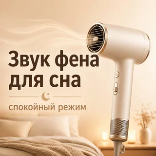 Обложка аудиопрактики «Звук фена для сна – спокойный режим» – Орий