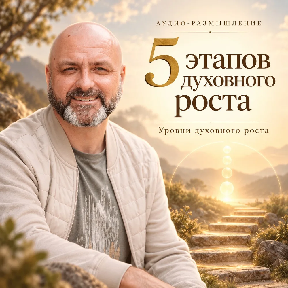 Обложка аудиопрактики «Уровни духовного роста. 5 этапов духовного роста» – Сергей Петров