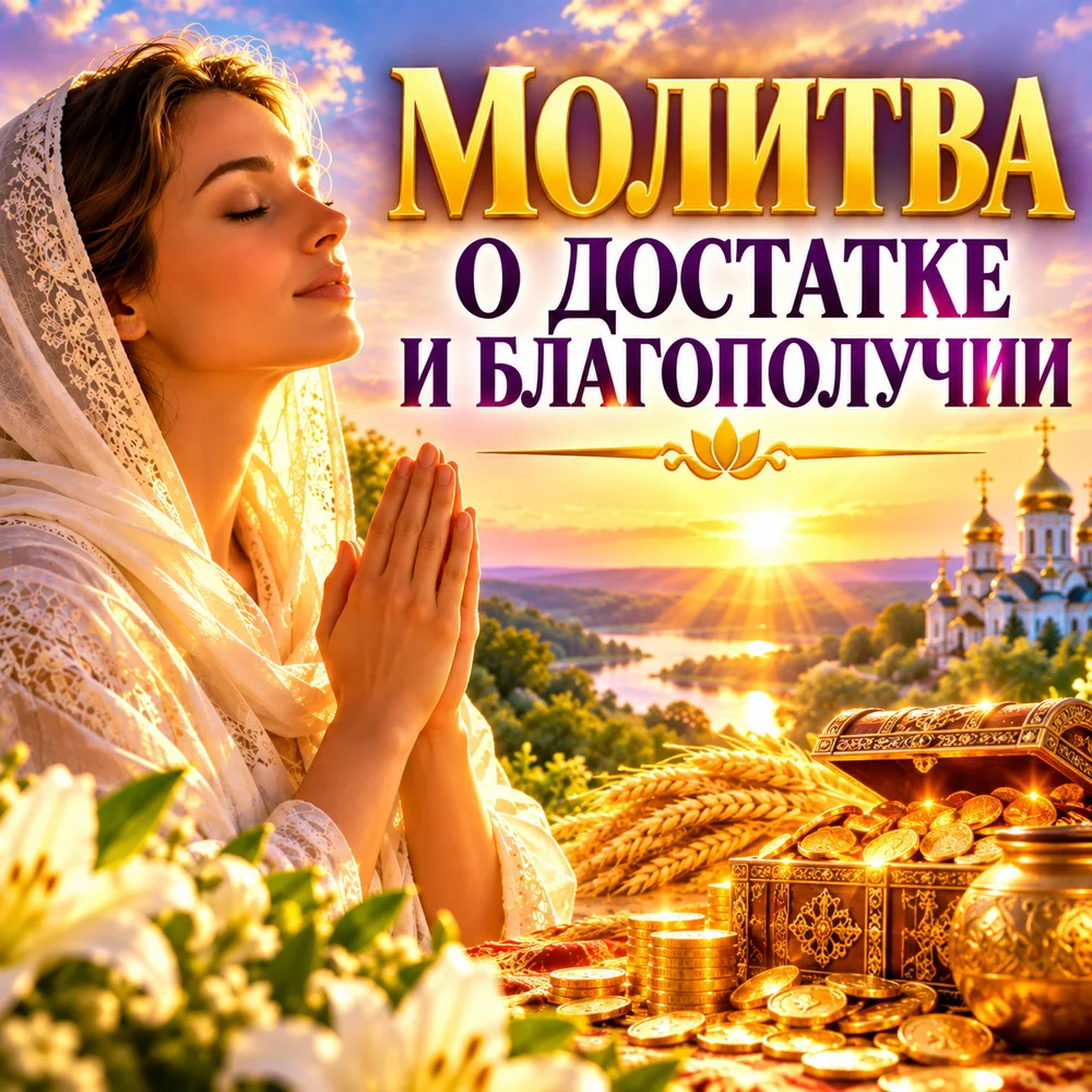 Обложка аудиопрактики «Молитва о достатке и благополучии» – Шабарова Ольга