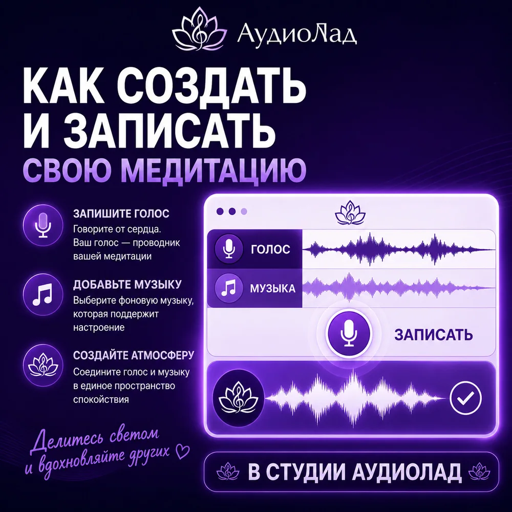 Обложка аудиопрактики «25 готовых решений для создания своих медитаций» – Сергей Петров