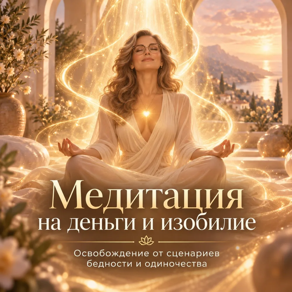 Обложка аудиопрактики «Медитация на деньги и изобилие» – Сергей Петров