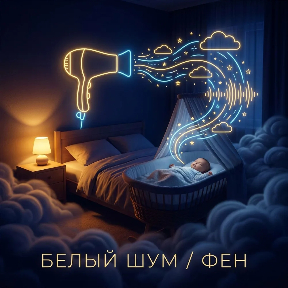 Обложка аудиопрактики «Белый шум фена» – Орий