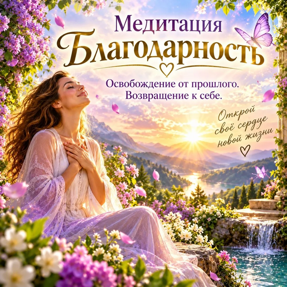 Обложка аудиопрактики «Медитация  Благодарности» – Шабарова Ольга