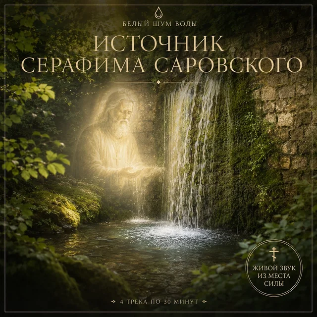 Обложка аудиопрактики «Белый шум воды | Источник Серафима Саровского» – Орий