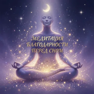 Обложка аудиопрактики «Медитация благодарности перед сном»