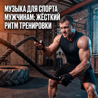 Обложка аудиопрактики «Музыка для спорта мужчинам: жёсткий ритм тренировки»