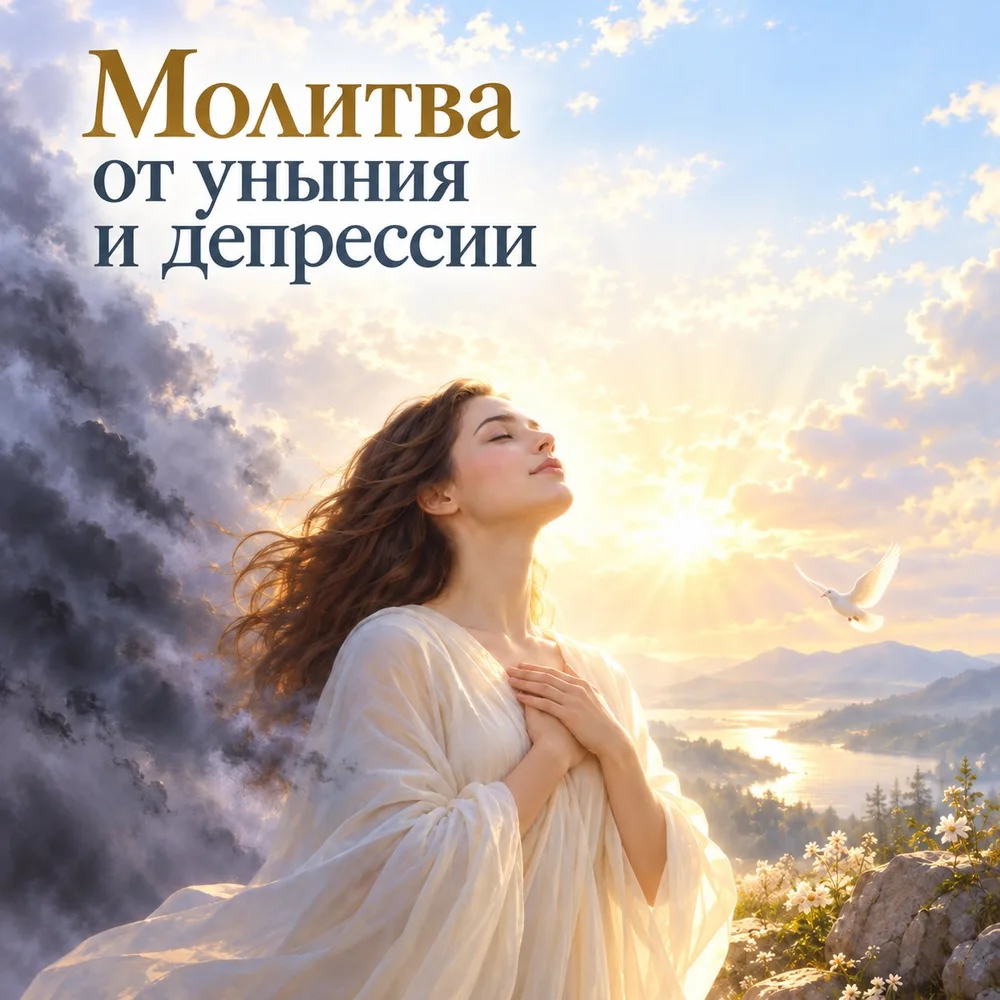 Обложка аудиопрактики «Молитва от уныния и депрессии» – Сергей Петров