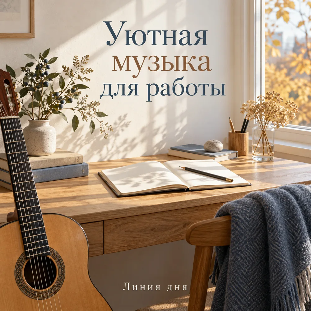 Обложка: музыкальный альбом «Уютная музыка для работы» – Линия дня