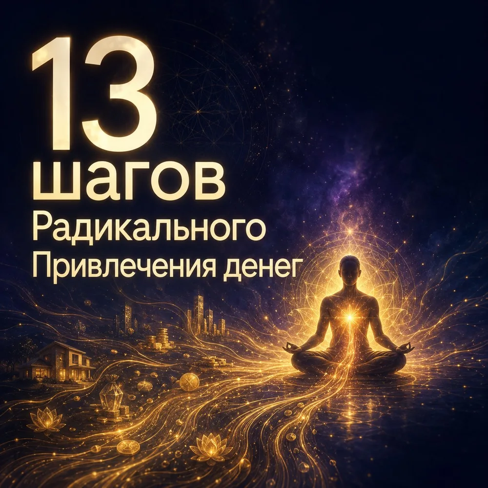 Обложка аудиопрактики «13 шагов Радикального привлечения денег» – Герман Семенюк