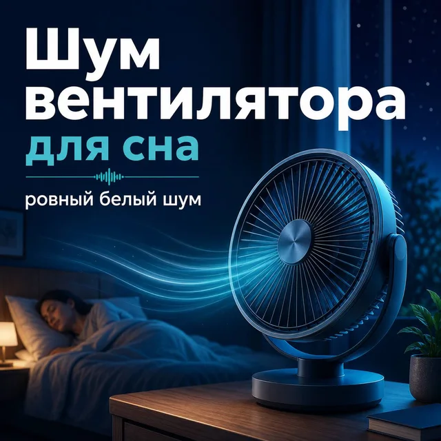 Шум вентилятора для сна – ровный белый шум