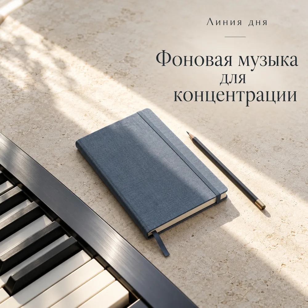 Обложка: музыкальный трек «Фоновая музыка для концентрации» – Линия дня