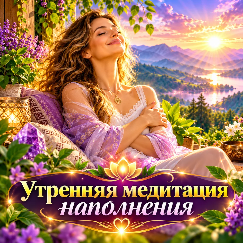 Обложка аудиопрактики «Утренняя медитация наполнения» – Шабарова Ольга