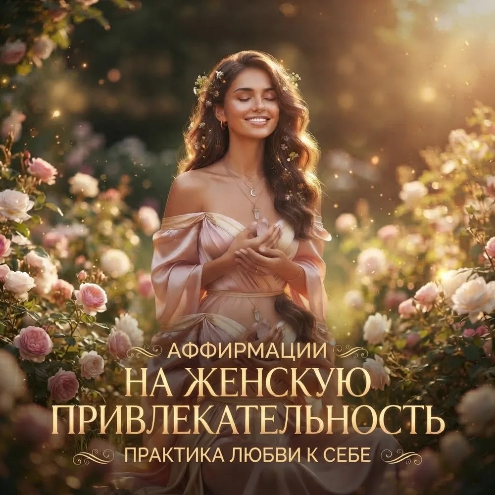 Обложка аудиопрактики «Аффирмации на женскую привлекательность» – Наталья Волобуева